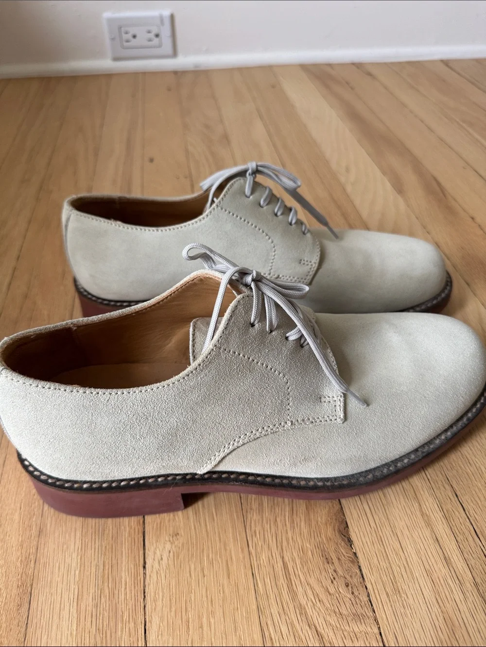 J Crew Size 10 Kenton Suede Bucks Oxfords Tan